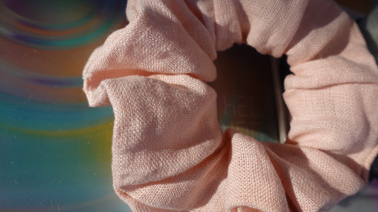 pastel pink scrunx