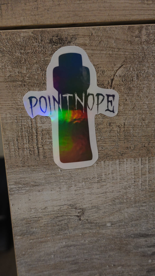 Point NOPE holo sticker